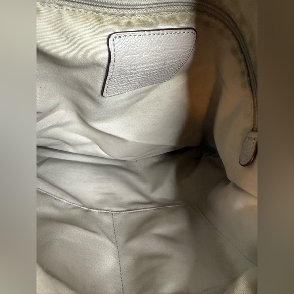 COACH GRAY LEATHER ISABELLE SHOULDER BAG - Picture 7 of 9